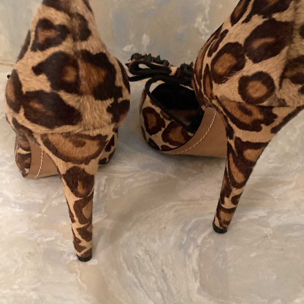 Gently used. Sam Edelman cheetah spike heels - Picture 2 of 9
